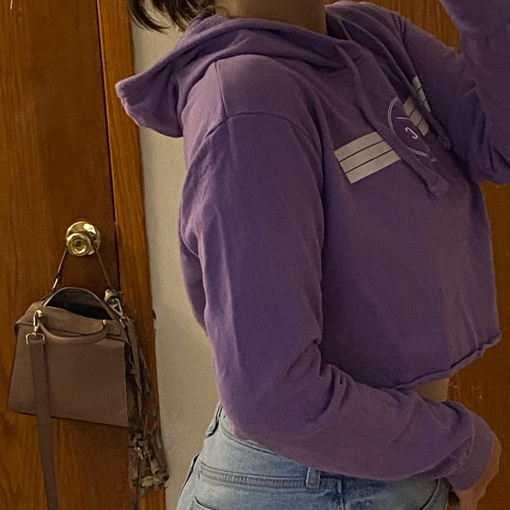 Cropped Purple Hoodie